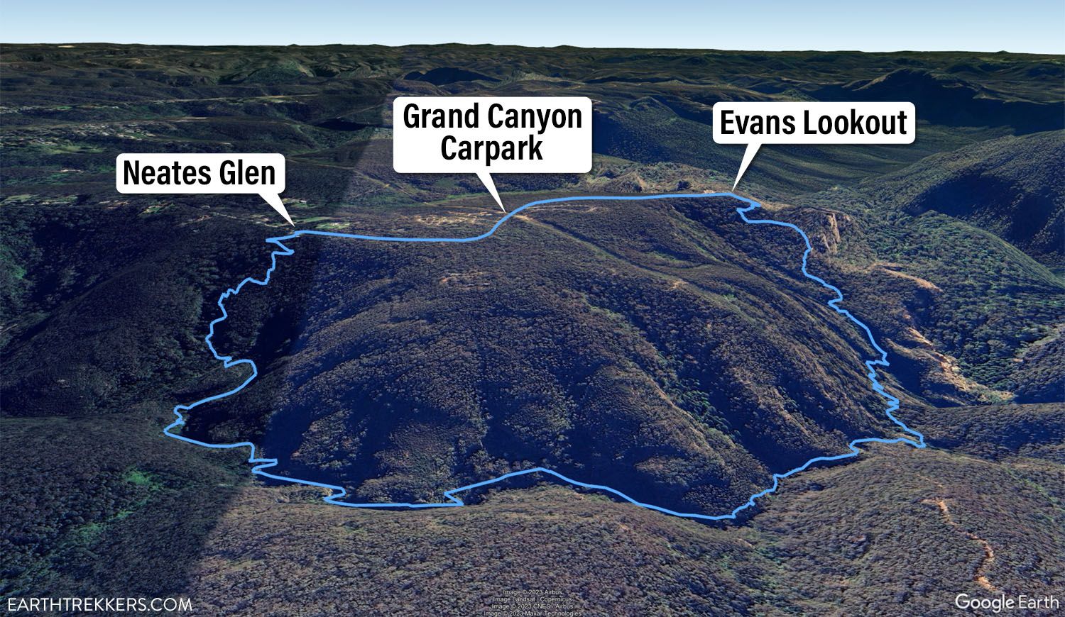 Grand Canyon Track Map Blue Mountains