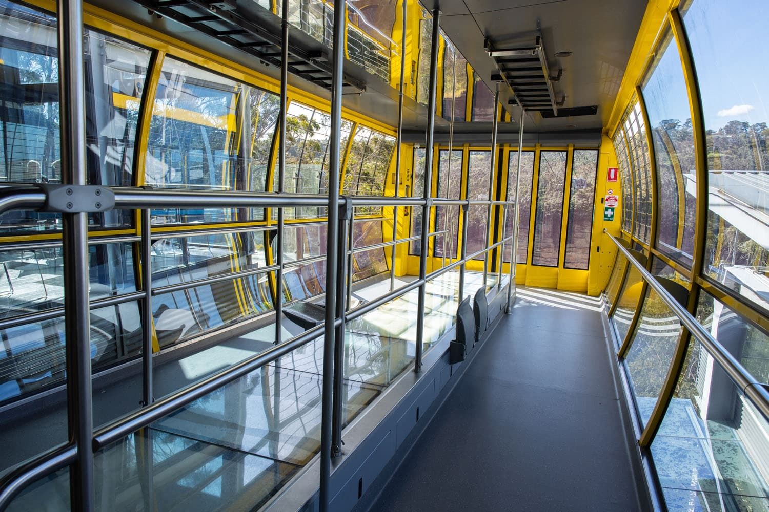 Inside the Scenic World Skyway