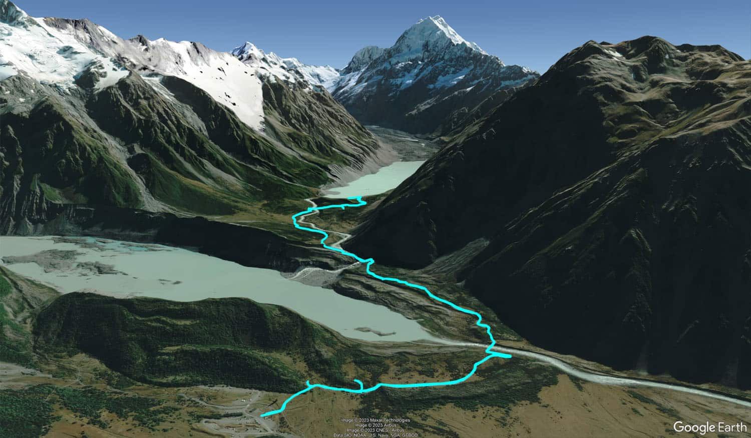Hooker Valley Track Map