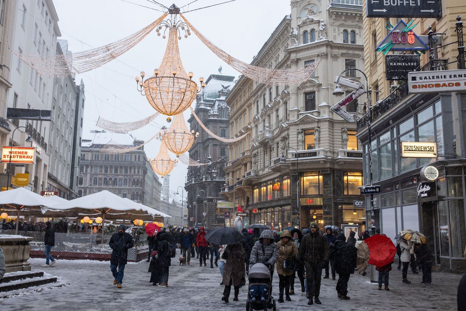 Graben with Snow | Christmas in Vienna