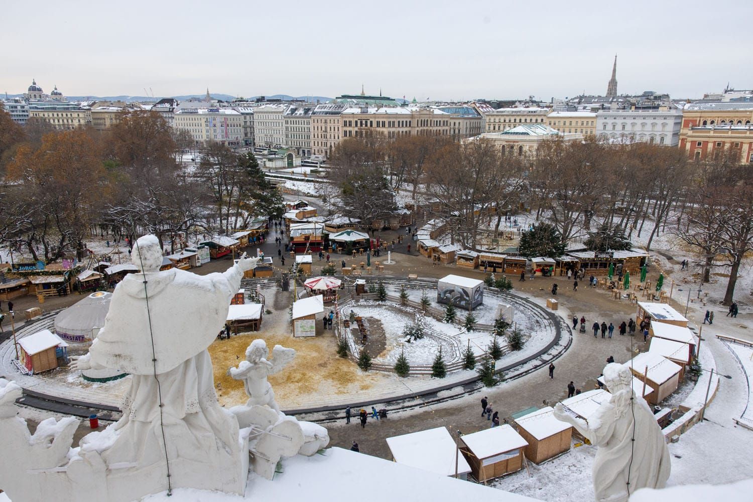 Overlooking Karlsplatz Christmas Market