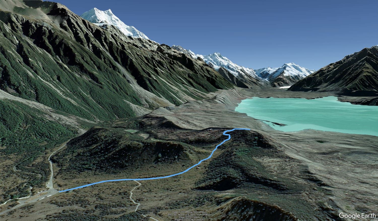 Tasman Glacier Viewpoint Track Map