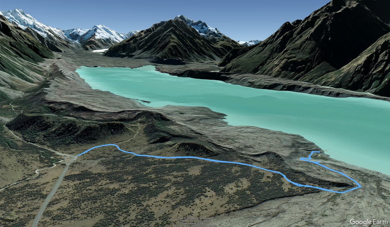 Tasman Lake Jetty Track Map