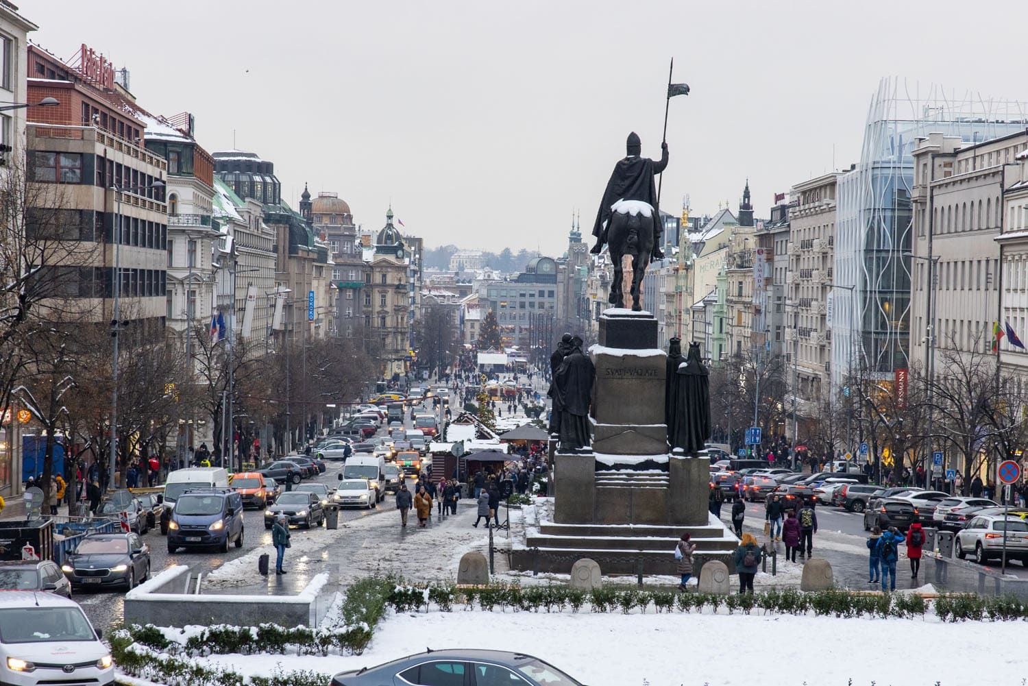 Wenceslas Square December | Christmas in Prague