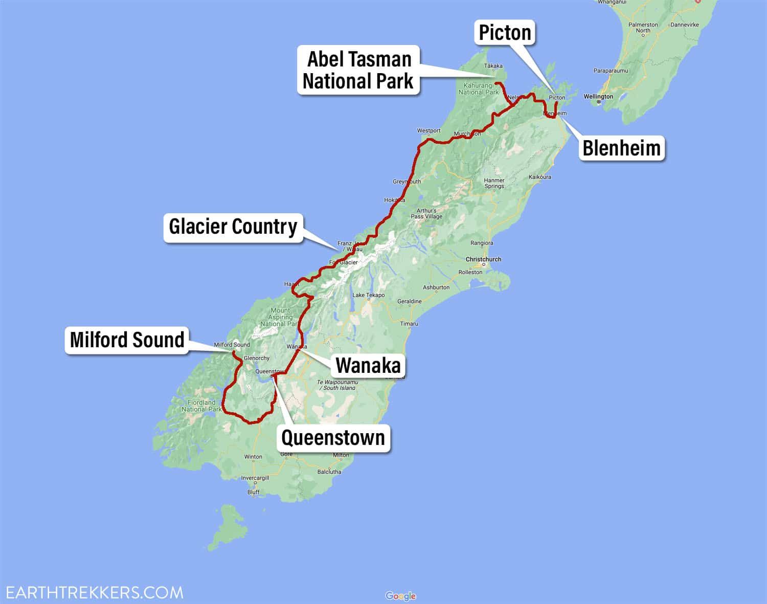 10 Day South Island New Zealand Itinerary