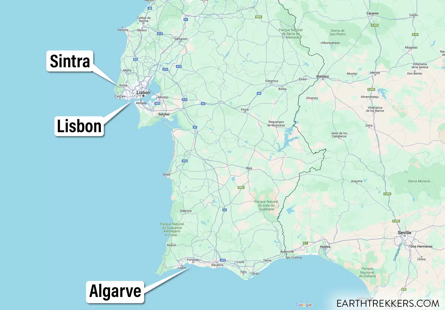 10 Day Portugal Itinerary Map Lisbon Algarve