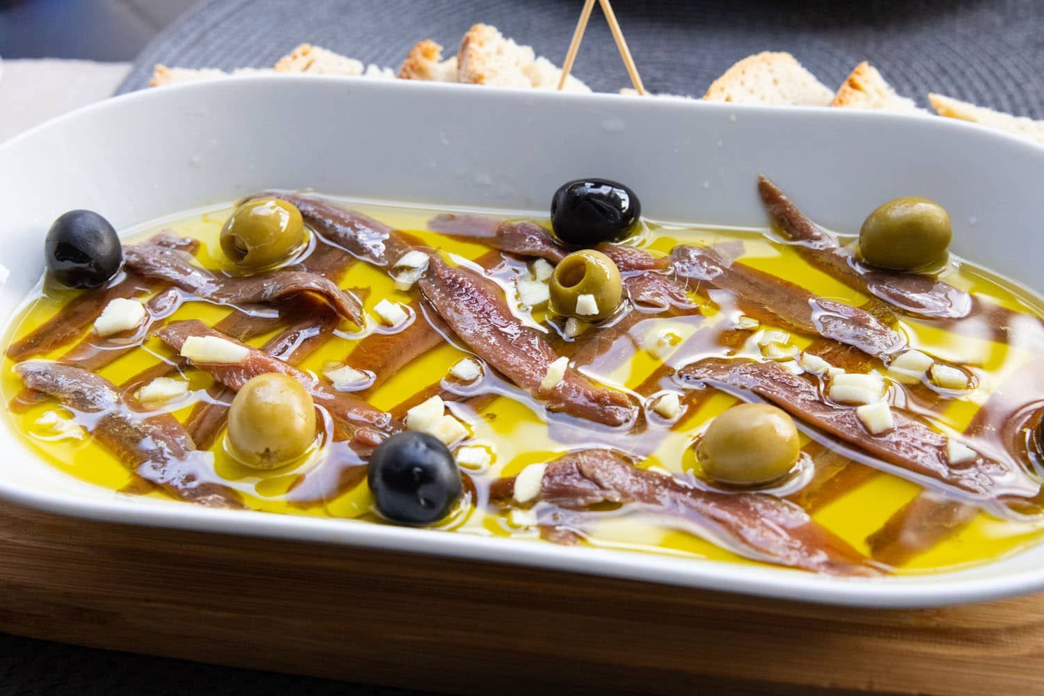 Anchovies with Olive Oil