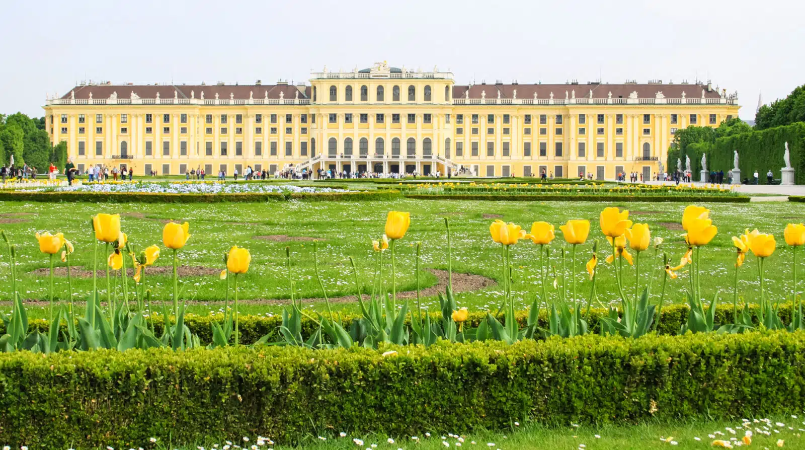Schonbrunn Palace gardens and façade