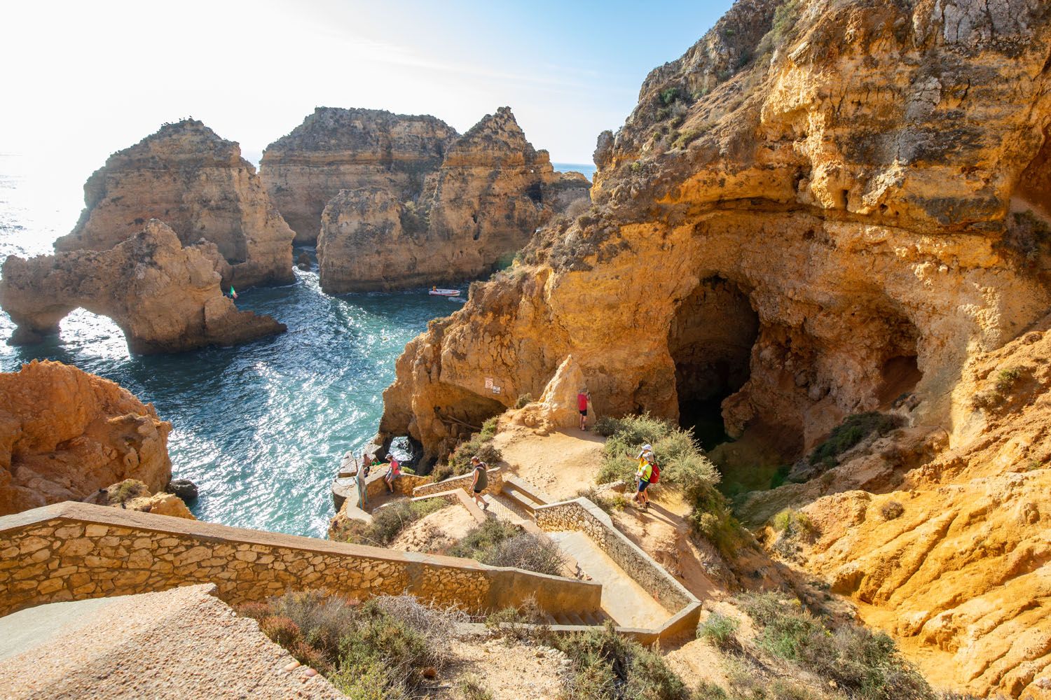 Steps to Ponta da Piedade Grotto