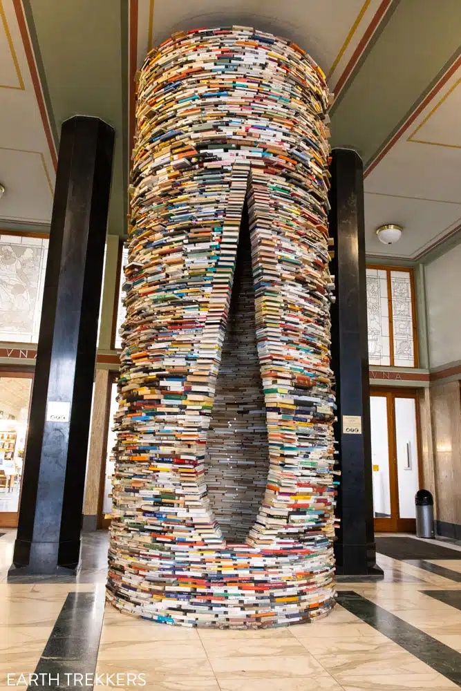 Prague Library Book Sculpture