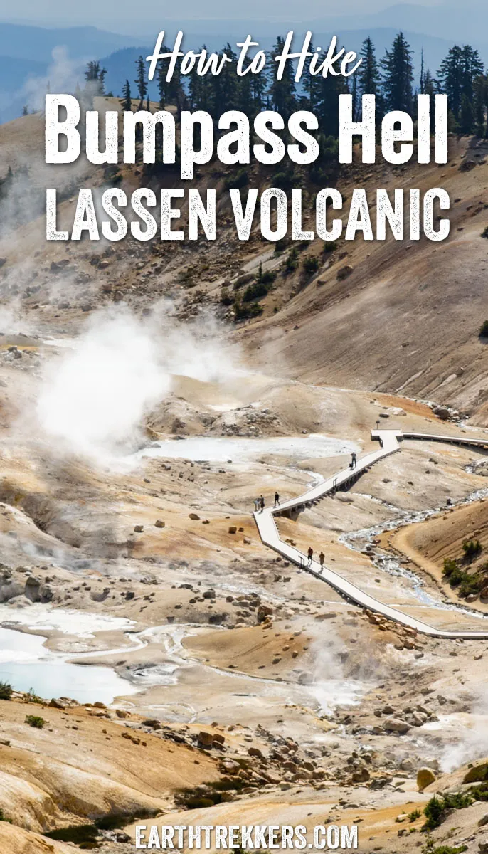 How to hike the Bumpass Hell Trail, the best short hike in Lassen Volcanic National Park, California.
