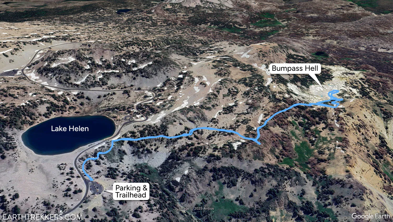 Bumpass Hell Trail Map