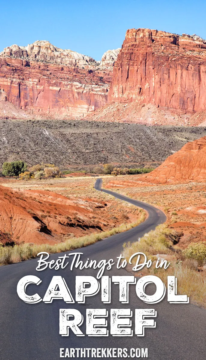 Best things to do in Capitol Reef National Park: Cassidy Arch, Hickman Bridge, visit Cathedral Valley, Fruita, and much more.