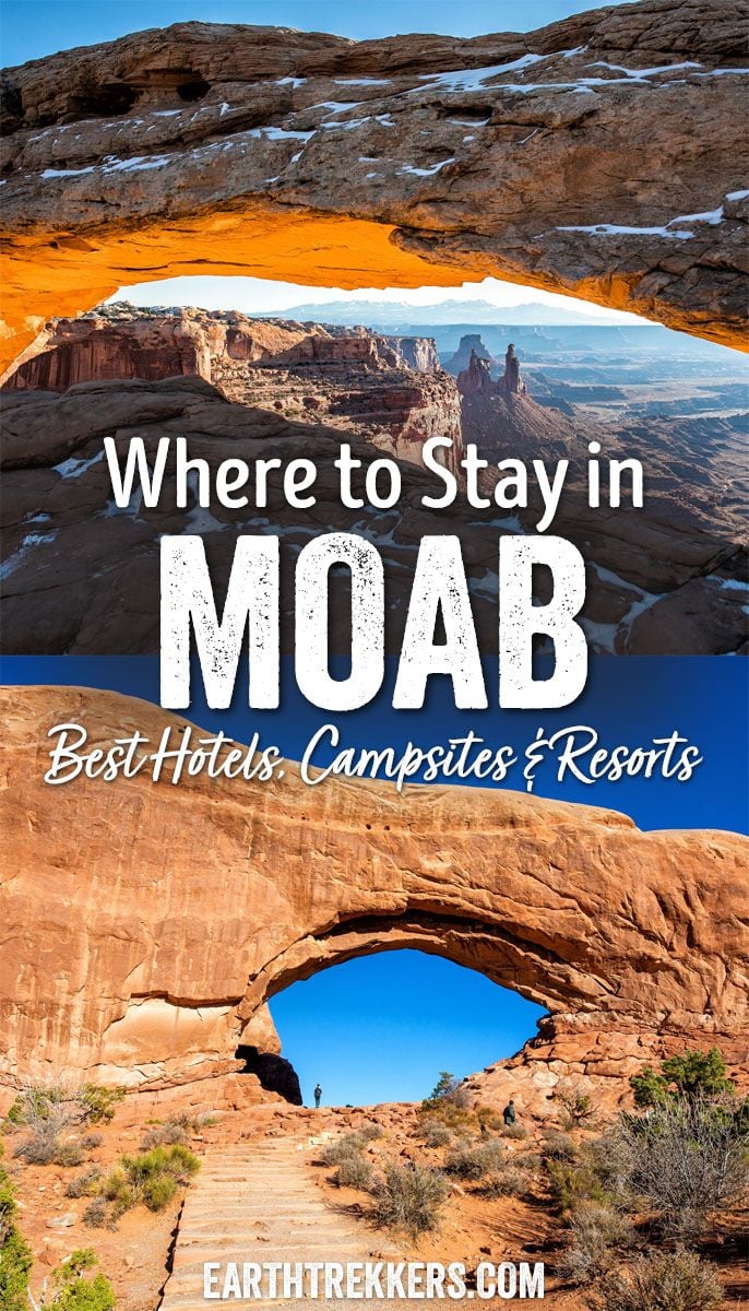 Where to stay in Moab, Utah to visit Arches and Canyonlands National Park, plus Dead Horse Point and Goblin Valley. Best hotels, campsites, and glamping resorts organized by budget.