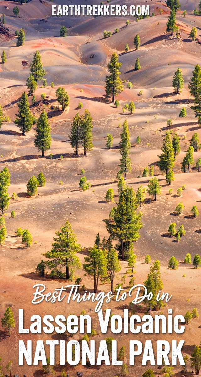 Best things to do in Lassen Volcanic National Park, California. Bumpass Hell, Lassen Peak, Brokeoff Mountain, Cinder Cone, Warner Valley, scenic drives, Lake Helen.
