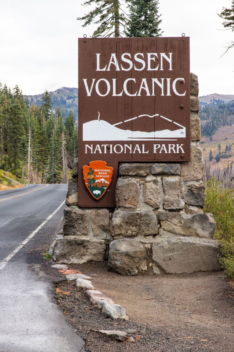 Lassen Volcanic National Park Sign