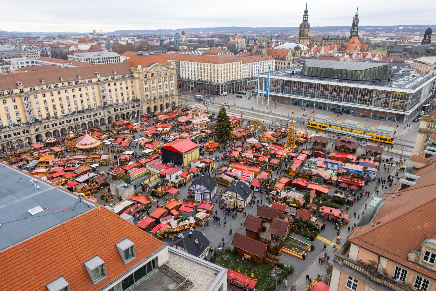 Dresden Christmas Market View Daytime