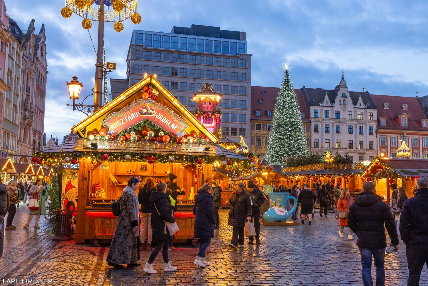 Wroclaw Christmas Market Sunset
