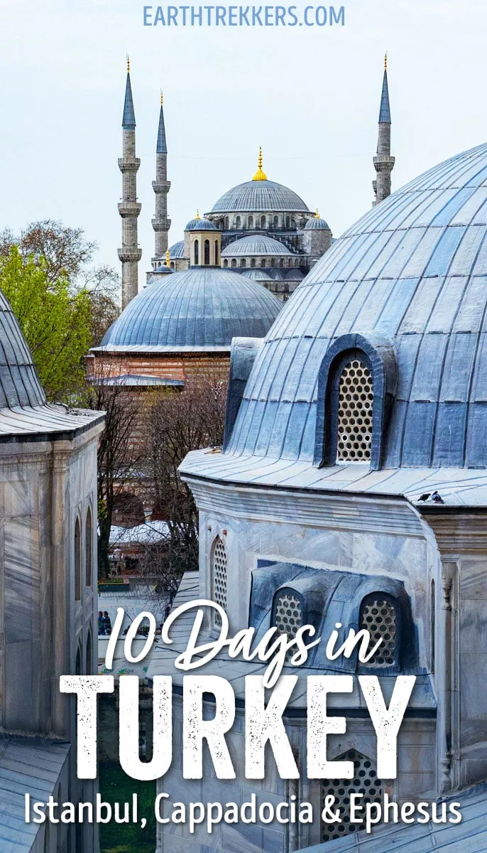 10 Day Turkey Itinerary. Visit Istanbul, the Hagia Sophia, Blue Mosque, Bosphorus River, Grand Bazaar, Topkapi Palace, Cappadocia, Ortihisar, Urgup, Ephesus, and Sirince.