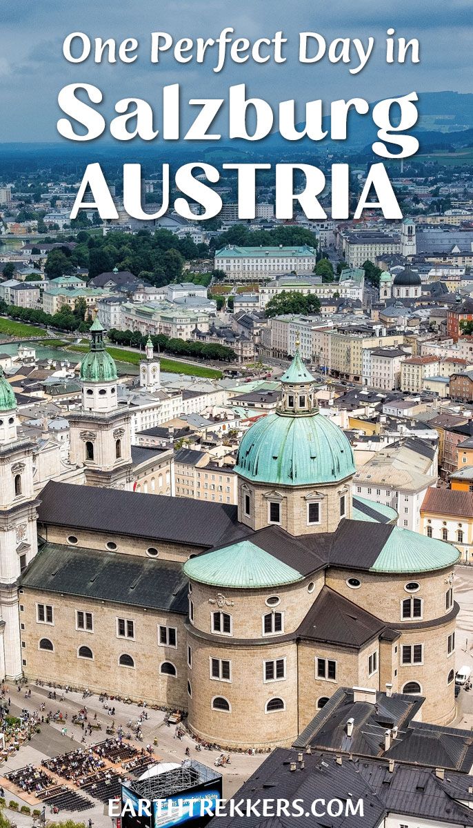 One day Salzburg Austria itinerary with the best things to do, including the Salzburg fortress, Mozart's birthplace, Untersberg, and a map.