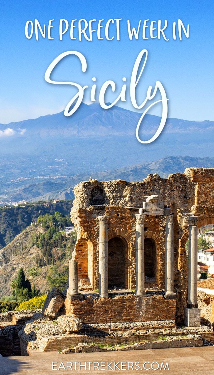 On this easy to plan 7 day Sicily, Italy itinerary, visit Taormina, Mount Etna, Val di Noto, Catania, Syracuse, and Ortigia, no car required.