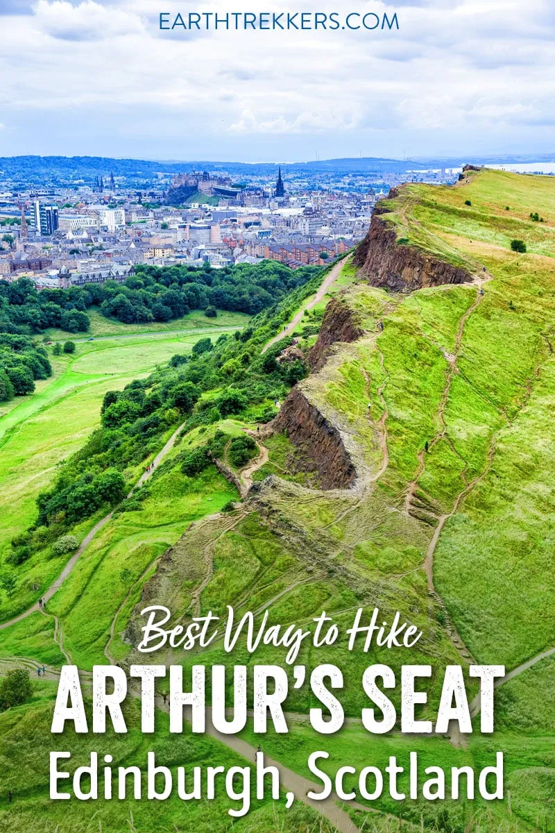 How to hike Arthur's Seat in Edinburgh Scotland. Best route with maps, photos, and detailed trail guide.