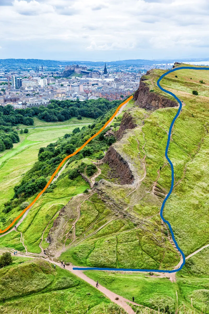 Arthurs Seat Salisbury Crags Routes