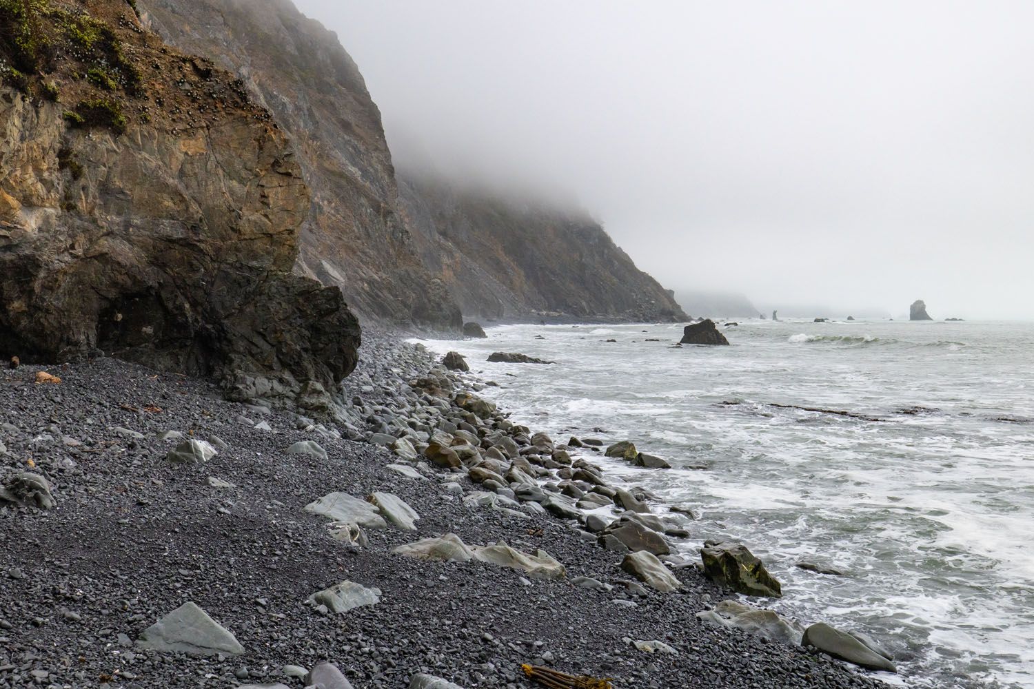 Del Norte Coast Beach Photo with fog
