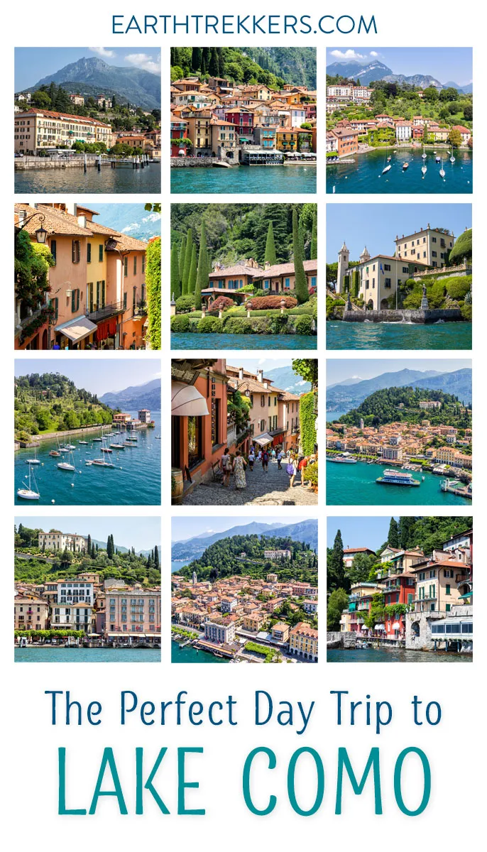 Lake Como, Italy travel guide. How to day trip to Lake Como, Bellagio, and Varenna from Milan or Lugano.