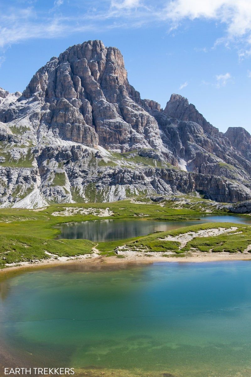 Lake in the Dolomites Italy on the Tre Cime di Lavaredo hike