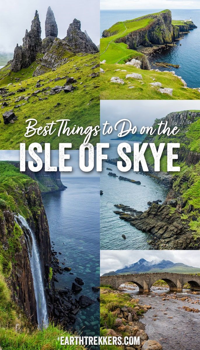Best things to do on the Isle of Skye, Scotland: Quiraing, Old Man of Storr, Neist Point, Dunvegan Castle, Fairy Pools.