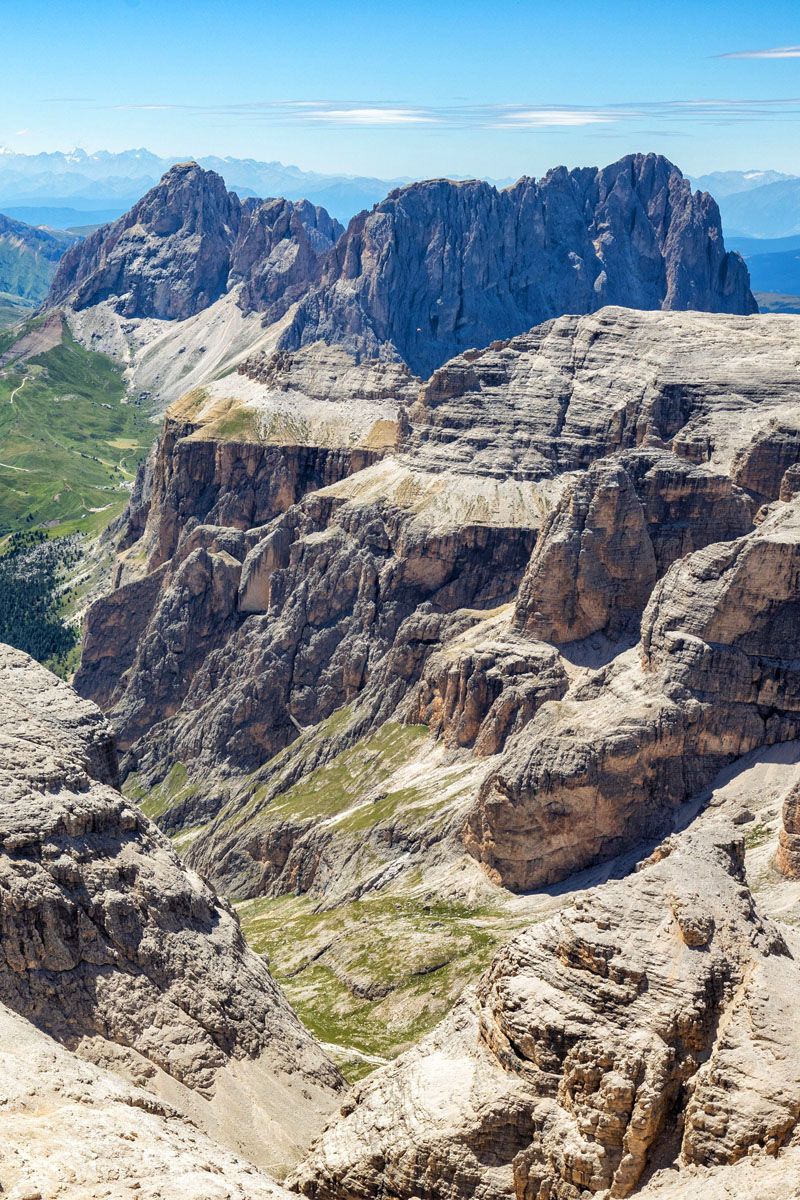 View from Piz Boe in Dolomites