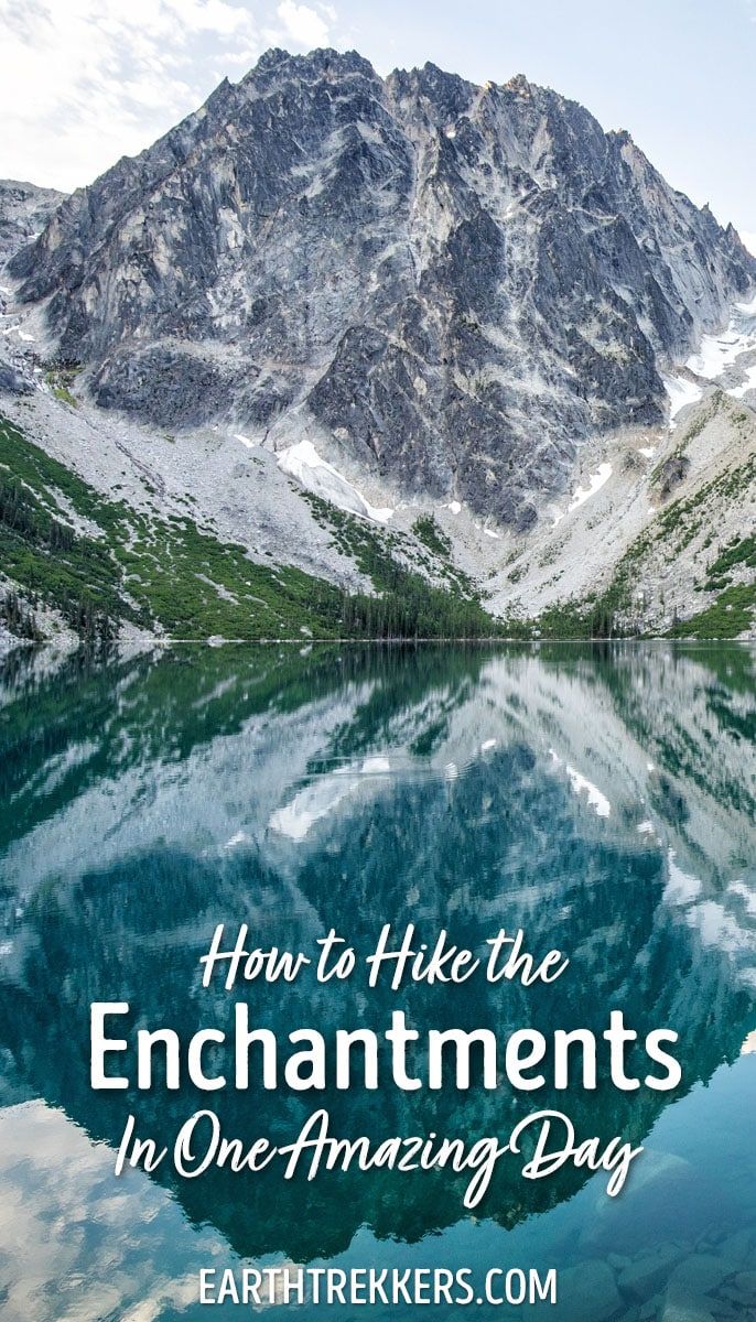 How to hike the Enchantments in one day in the Alpine Lakes Wilderness, Washington. A step-by-step trail guide complete with maps and photos.
