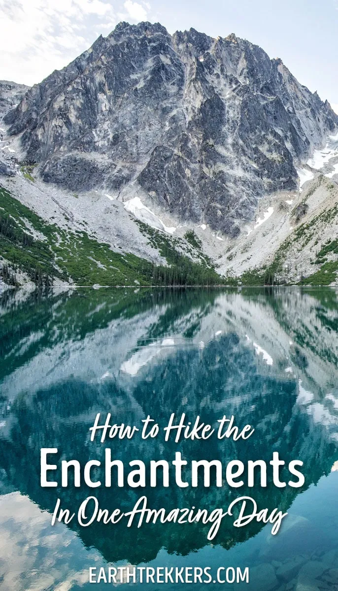 How to hike the Enchantments in one day in the Alpine Lakes Wilderness, Washington. A step-by-step trail guide complete with maps and photos.