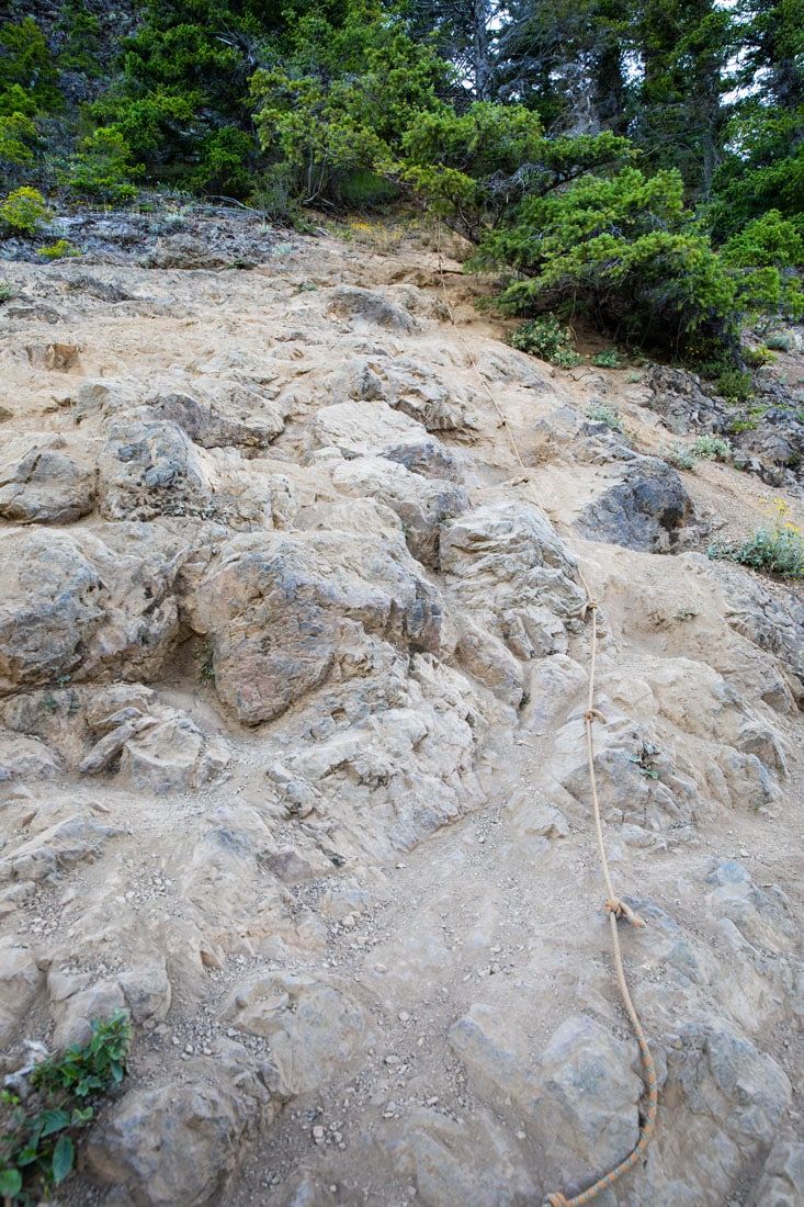 First Rope Mount Storm King Trail