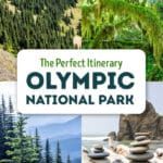 The perfect Olympic National Park itinerary for 2 to 3 days. Visit Hurricane Ridge, Hoh Rainforest, Rialto Beach, Shi Shi Beach, Mount Storm King, Sol Duc Falls, and Staircase.