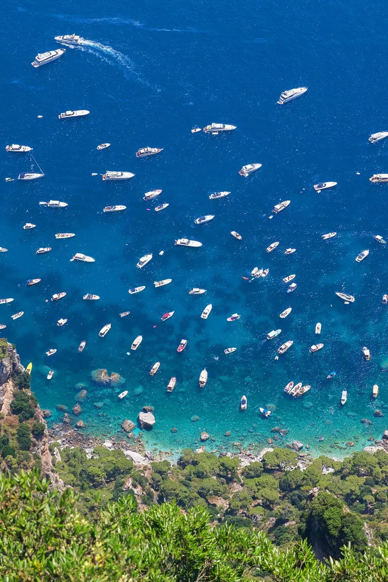 Boats Docked along Capri Coast