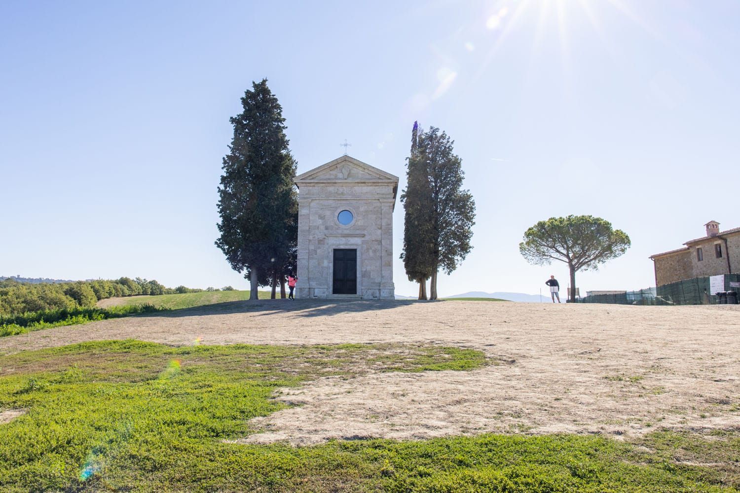 Chapel of Madonna di Vitaleta in the morning
