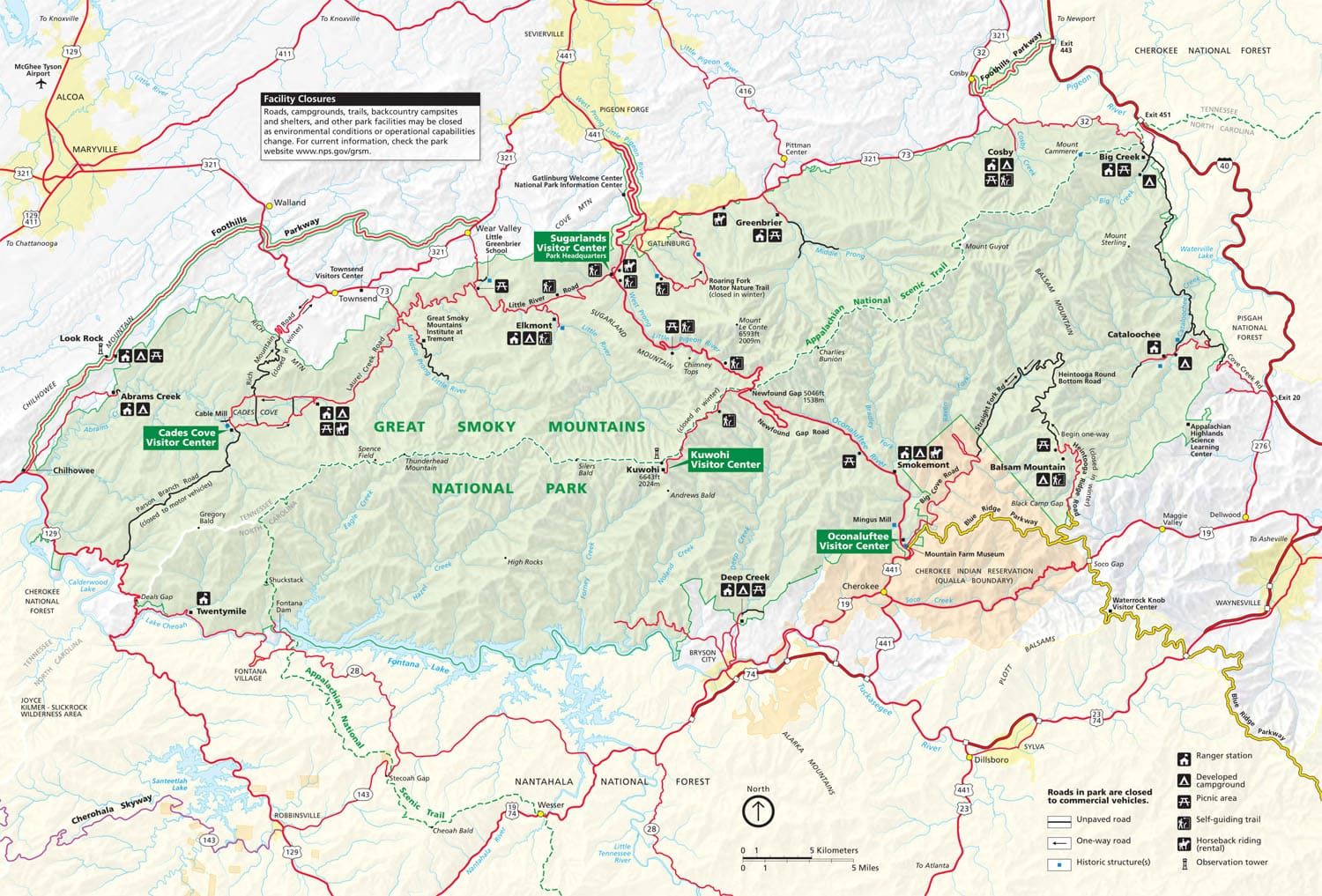 Great Smoky Mountains Map