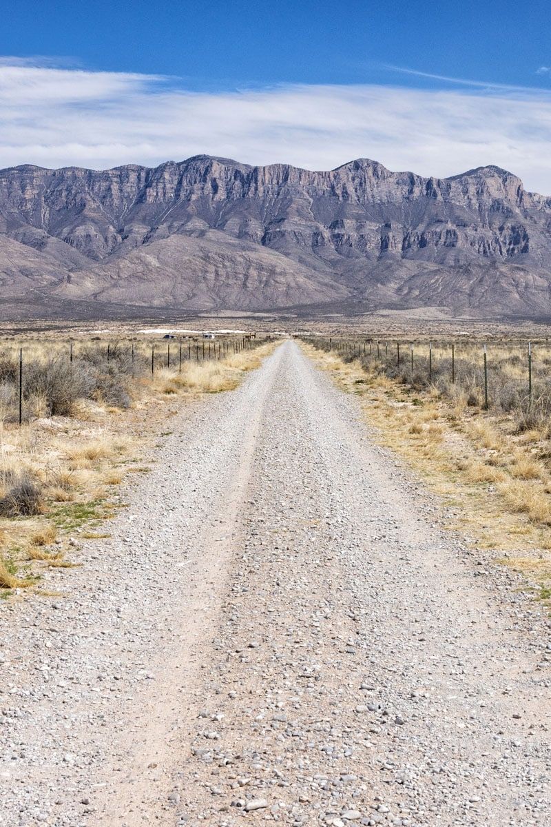Guadalupe Mountains Gravel Road