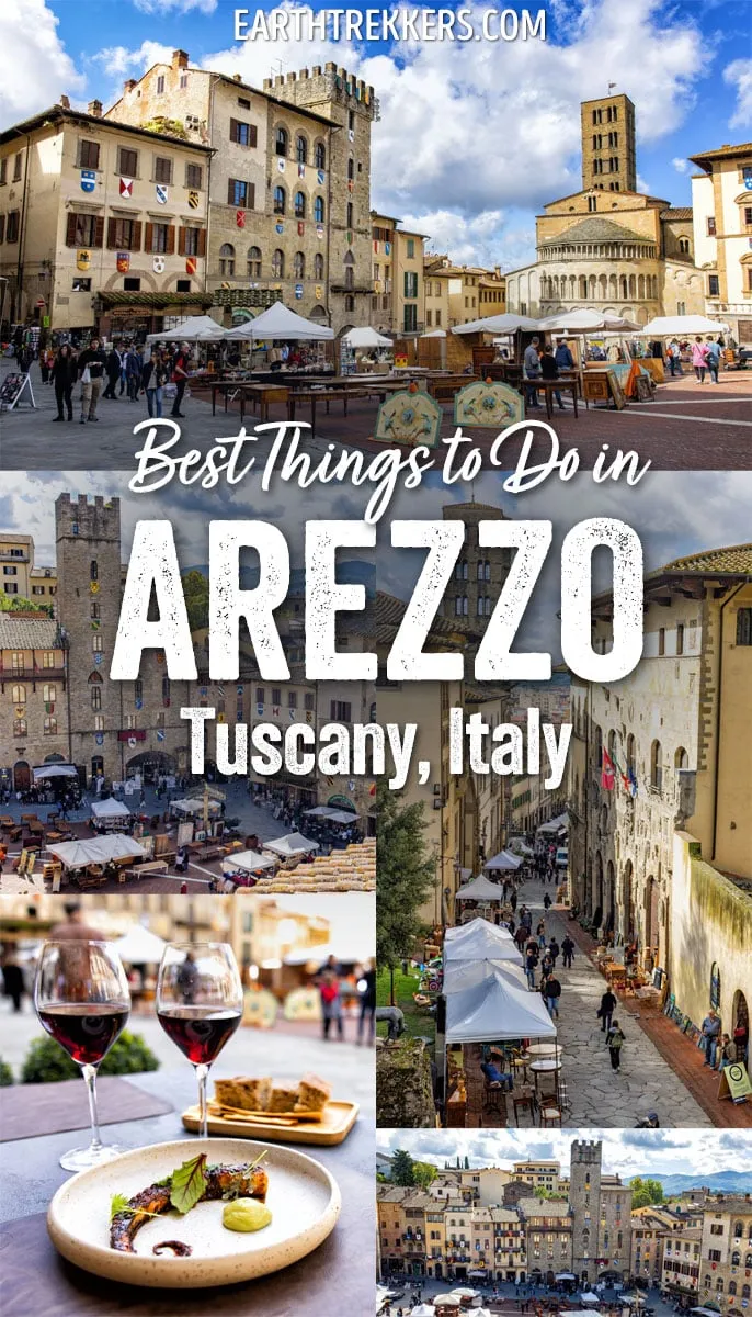 Best things to do in Arezzo, Tuscany, Italy. Saracen Jousting, Piazza Grande, Basilica di San Francesco, Corso Italia, anitque fair, plus one day itinerary with map, where to eat, and where to stay.