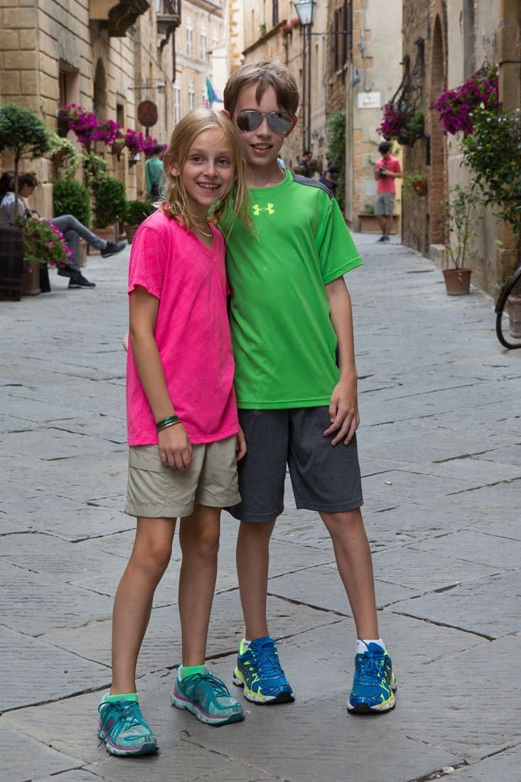Tyler and Kara as Kids in Pienza