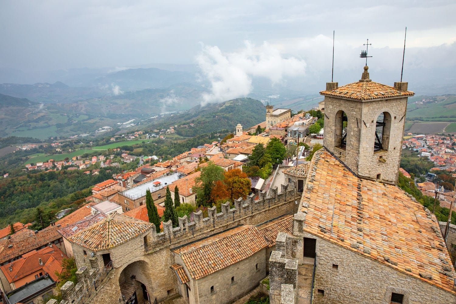 View from Guaita Tower San Marino