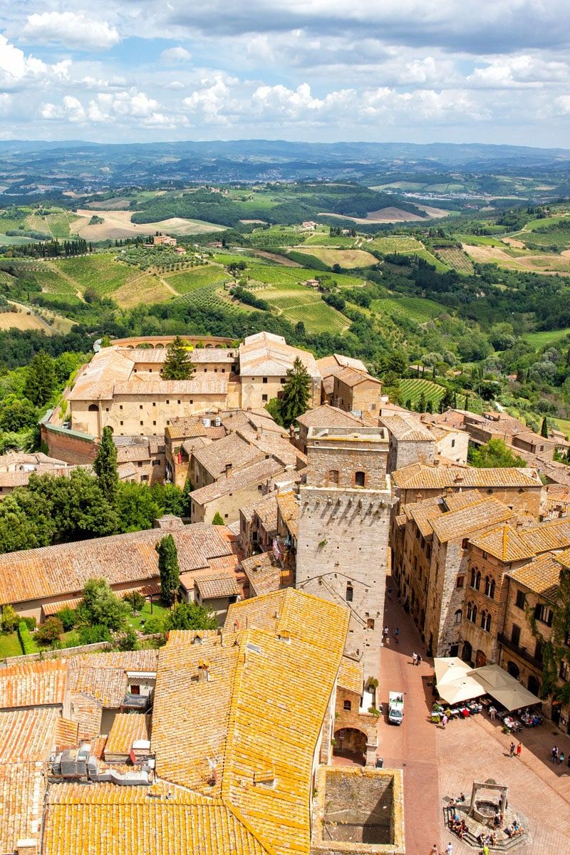 View over San Gimignano Tuscany Italy