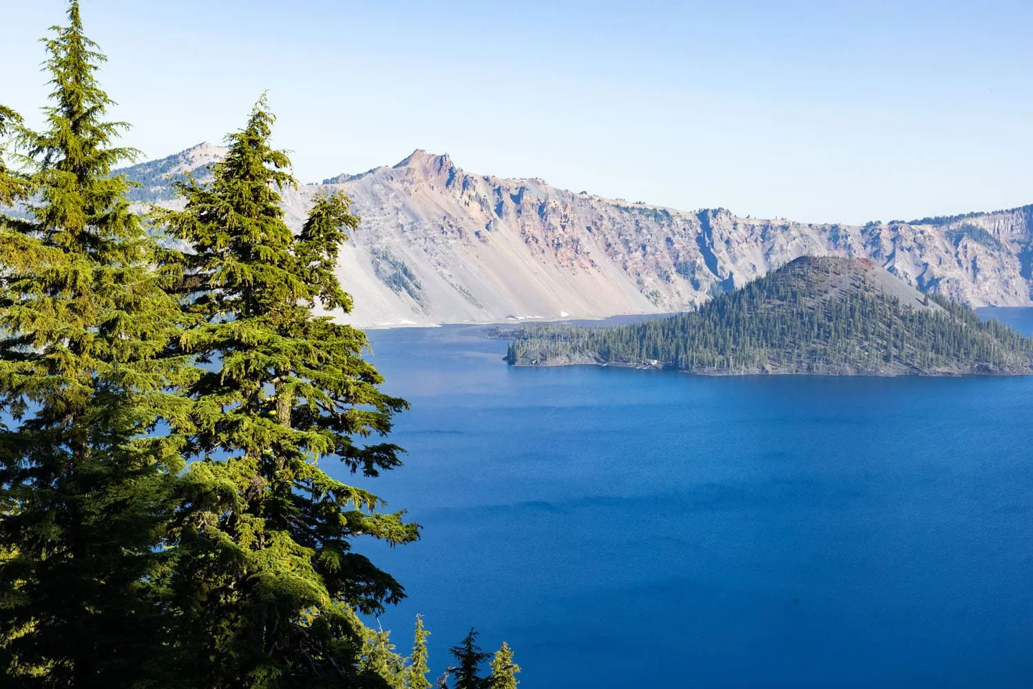 Crater Lake - the view walking from Crater Lake Lodge to Garfield Peak Trailhead