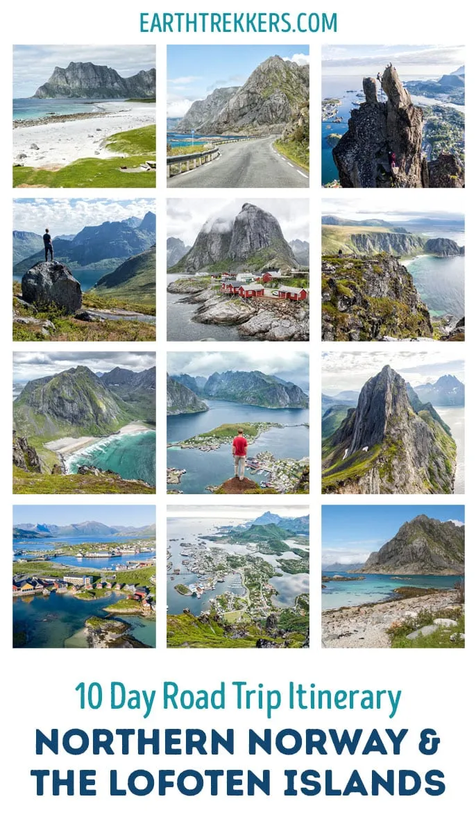 10 Day Lofoten Islands and northern Norway itinerary. Visit Tromso, Sommaroy, Senja, Vesteralen Islands, Reine and go hiking on some amazing trails.
