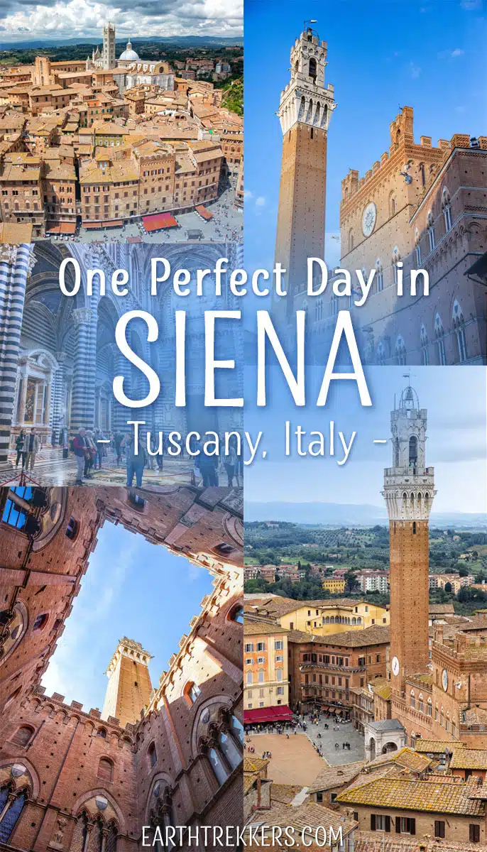 One day in Siena, Italy. A complete itinerary for where to go, what to do, and the best restaurants to try. See the Duomo, climb the Torre del Mangia, and explore the historic old town.