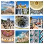 Best things to do in Sintra, Portugal. Pena Palace, Moorish Castle, Quinta da Regaleira, Initiation Well, Park and Palace of Monserrate, National Palace of Sintra, Cabo da Roca, Praia da Ursa, and more.