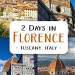 The perfect 2 days in Florence itinerary. Visit the highlights of Florence: the Florence Duomo, the Accademia Gallery, the Uffizi, stroll across Ponte Vecchio, Piazzale Michelangelo, and more.