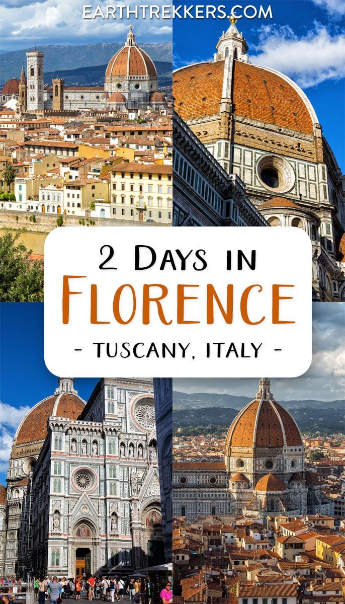 The perfect 2 days in Florence itinerary. Visit the highlights of Florence: the Florence Duomo, the Accademia Gallery, the Uffizi, stroll across Ponte Vecchio, Piazzale Michelangelo, and more.